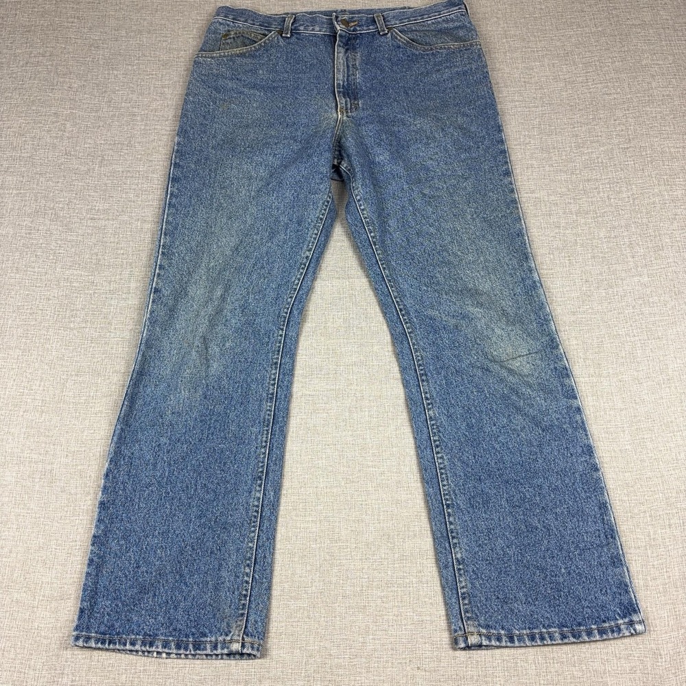 Lee Regular Fit Jeans Mens 36x31 Blue Medium Wash Straight Leg Denim Pants